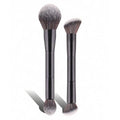 LUXEBLEND 2-Pc Dual-Ended Powder & Blush Makeup Brush Set Makeup Brush Set QXL black