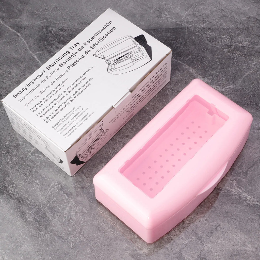 Nail Tool Sterilization Box | Alcohol Soaking & Cleaning Case Nail Tool Sterilization Box QXL light pink