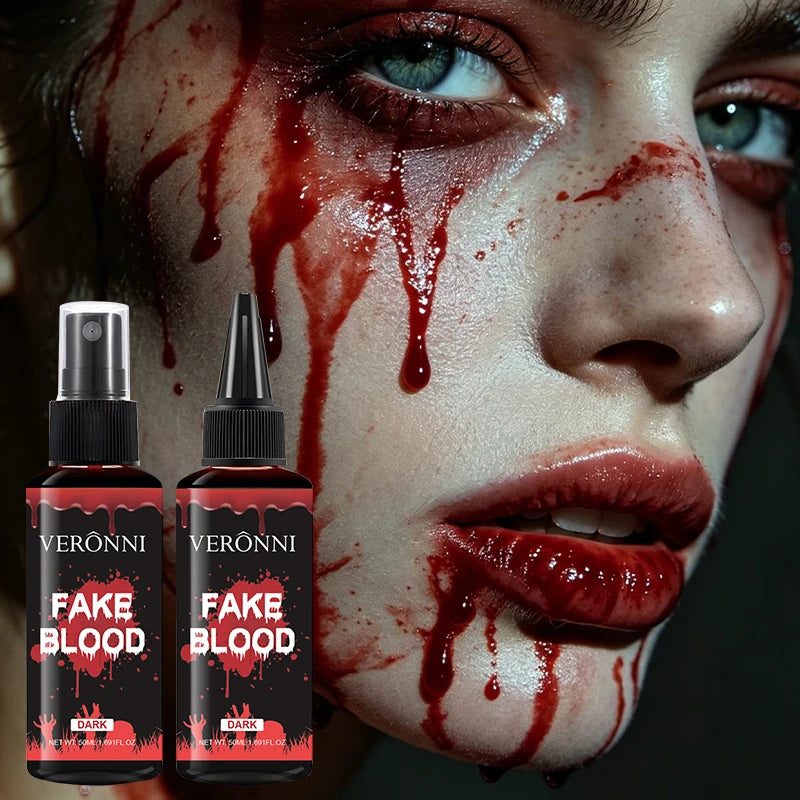 50ml Fake Blood Gel – Halloween SFX Makeup for Cosplay & Stage SFX Body Paint Gel QXL