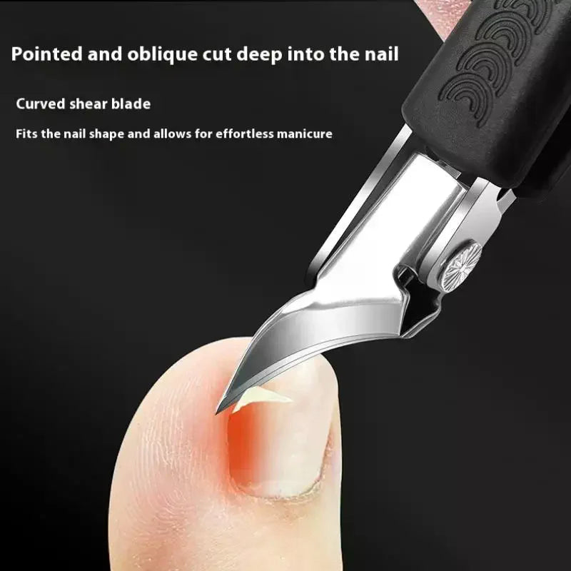 Slanted Anti-Splash Nail Clipper | Stainless Steel Toenail Cutter Nail Clipper QXL