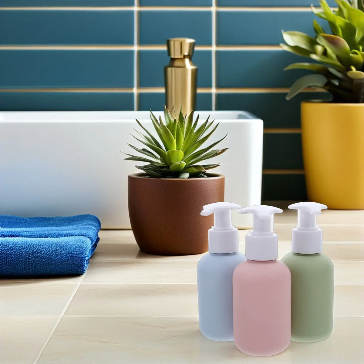 3-Pack Leakproof Refillable Travel Pump Bottles 100ml Travel Pump Bottles QXL