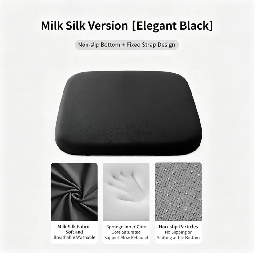 4cm Memory Foam Seat Cushion | Office & Car Chair Pad Memory Foam Seat Cushion QXL black-6 A