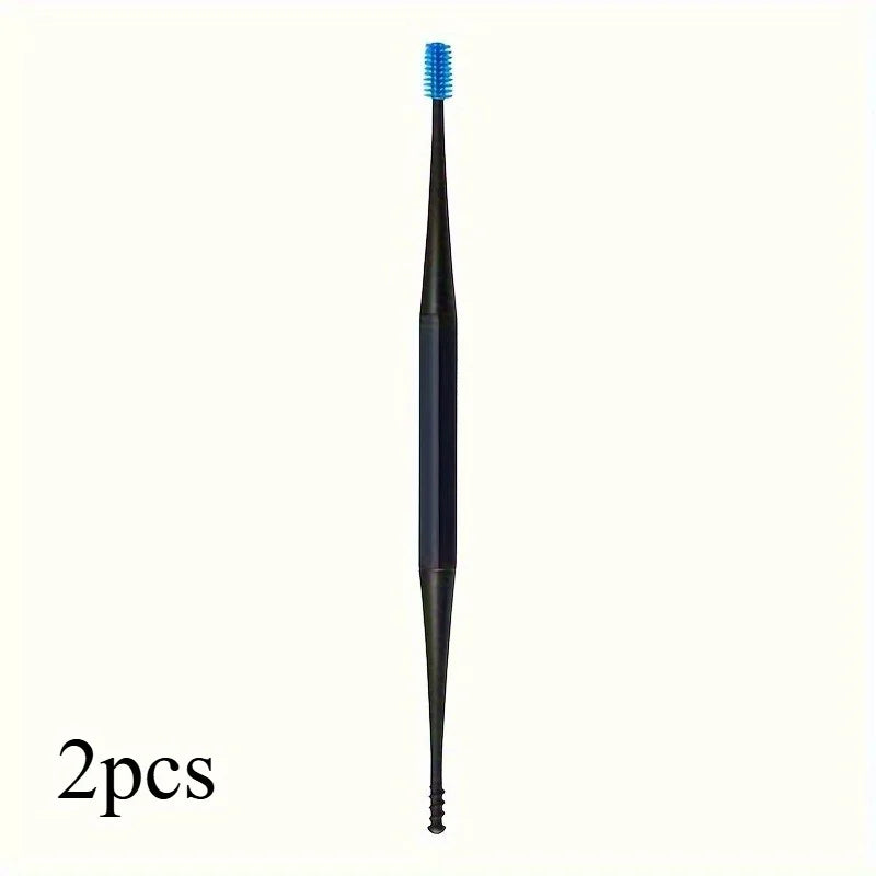 Double-Ended Earpick | Silicone Brush Ear Cleaning Tool Ear Cleaning Tool QXL Blue