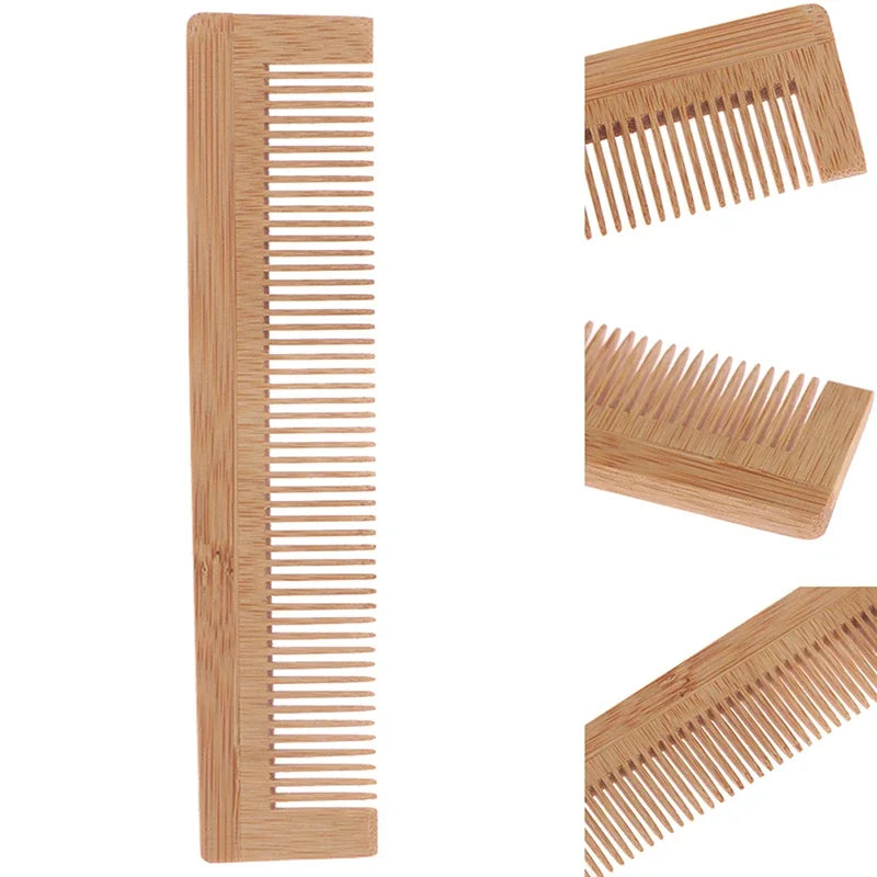 Bamboo Wooden Massage Hair Comb Set | 5 or 10 Piece Natural Wooden Hair Comb QXL