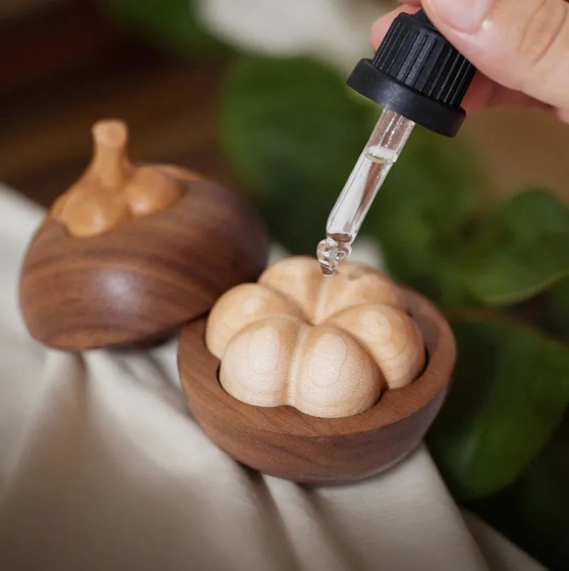 Black Walnut Wood Ball Car Essential Oil Diffuser | 6×7cm Wood Essential Oil Diffuser QXL