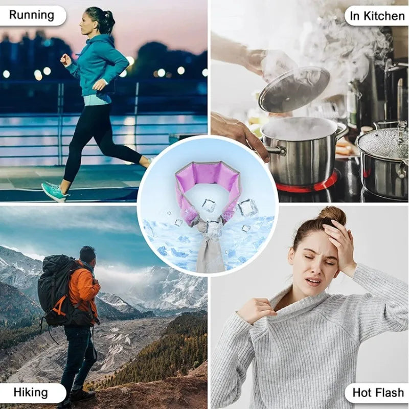 Cooling Neck Wrap | Breathable Absorbent Summer Sports Scarf Cooling Neck Wrap QXL