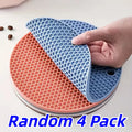 4-Pack Round Kitchen Trivets | Heatproof Table Protection Mats Kitchen Trivets QXL Random 4 Pack M
