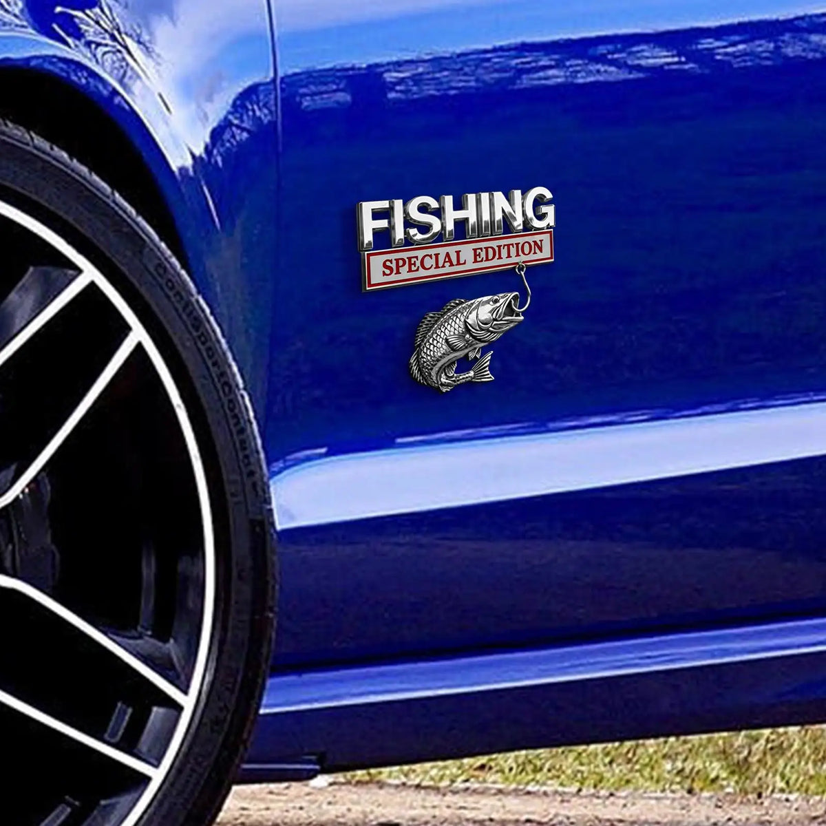 3D Metal Fishing Car Emblem Badge | SUV, Truck, Boat Sticker Car Emblem Badge QXL