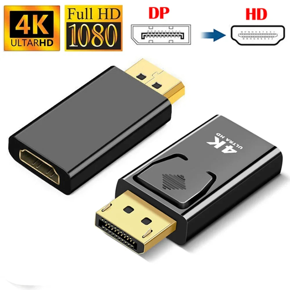 4K DisplayPort to HDMI Adapter | DP Male to Female 60Hz Video Adapter QXL