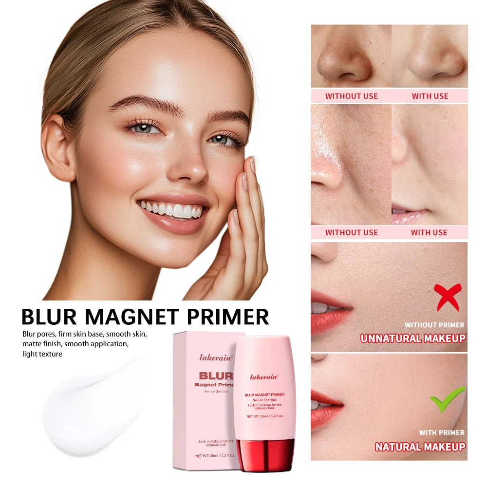 Lakerain Blur Magnet Primer | Matte, Pore-Blurring, Moisturizing Makeup Primer QXL