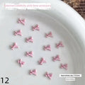 50-Pack 3D Resin Bow Nail Charms – Light Pink Kawaii Bowknot Nail Art Charms QXL 12