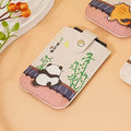 RFID Blocking Slim Card Wallet – Cute Panda PU Design Card Wallet QXL WHITE