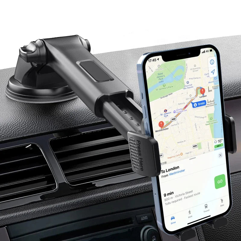 Car Phone Holder | Dashboard & Windshield Mount 4–7 Inch Car Phone Mount QXL