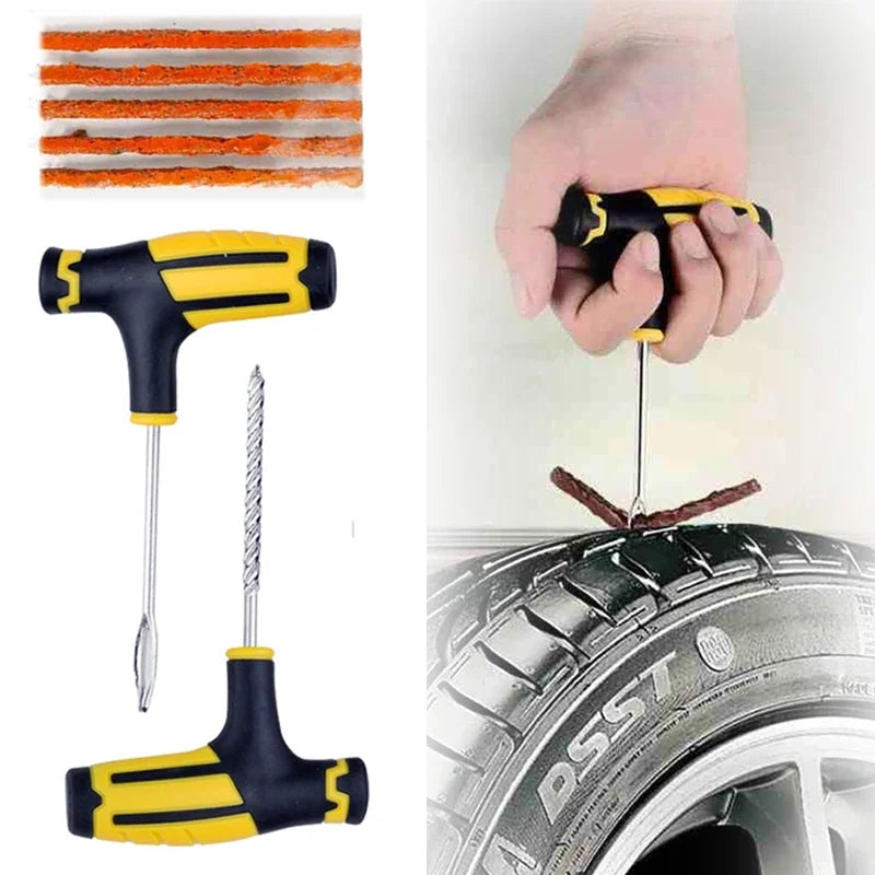 Tubeless Tire Repair Kit – Car, Motorcycle & Bike Puncture Fix Tire Repair Kit QXL