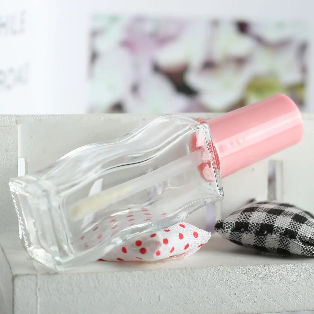 10-Pack Pink Glass Lip Gloss Tubes 10ml | Empty Wand Containers Lip Gloss Tubes QXL