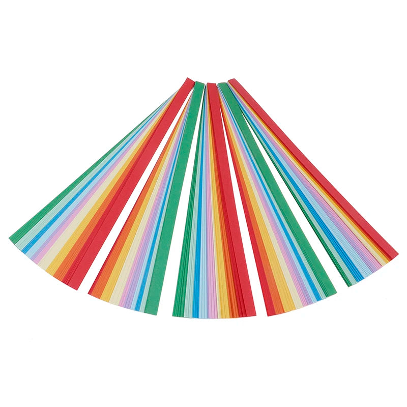 80-Pc Lucky Star Origami Paper Strips | Quilling Craft Kit Origami Craft Kit QXL