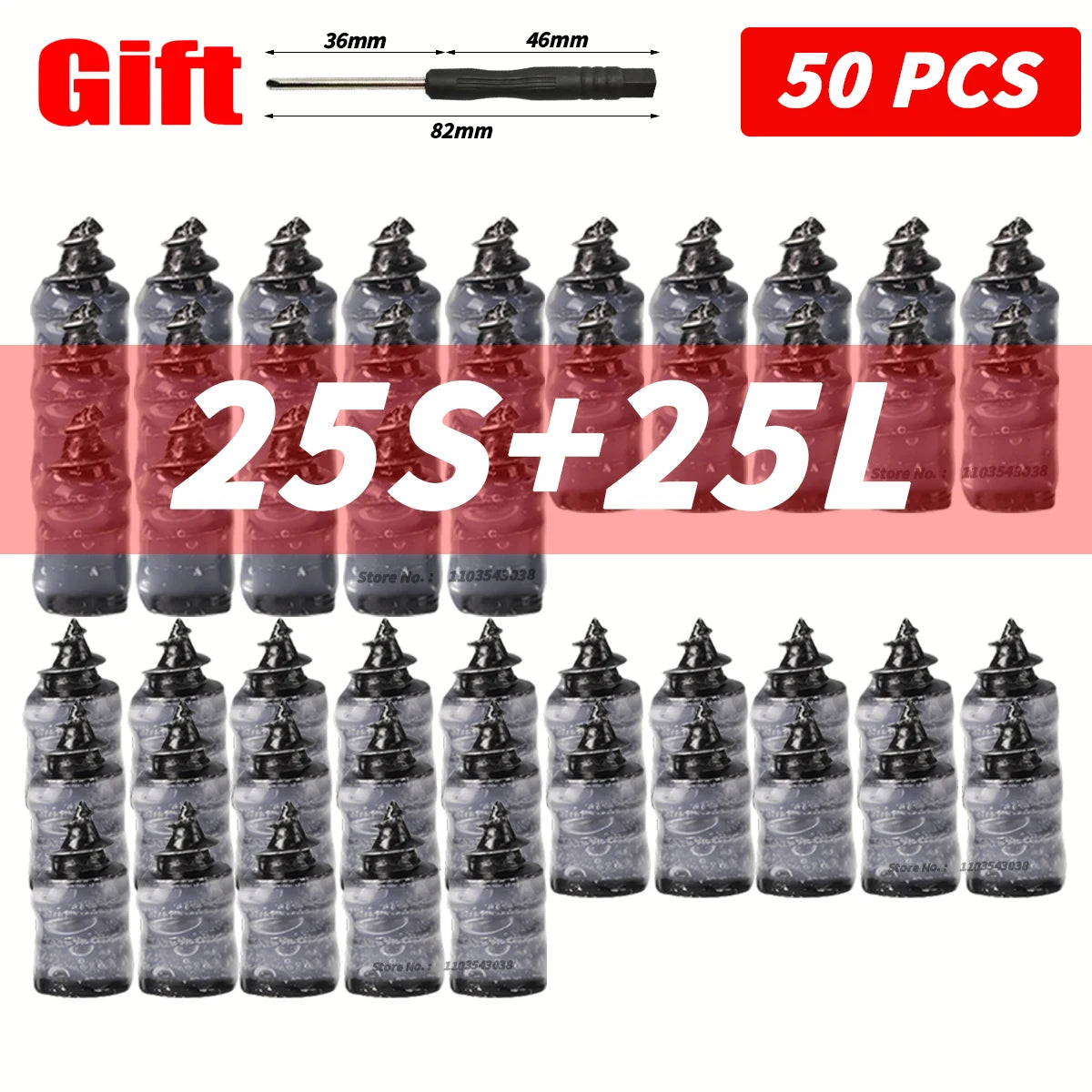 Tubeless Tyre Repair Kit – Rubber Nails for Car, Bike & Moto Tyre Repair Kit QXL 50PCS