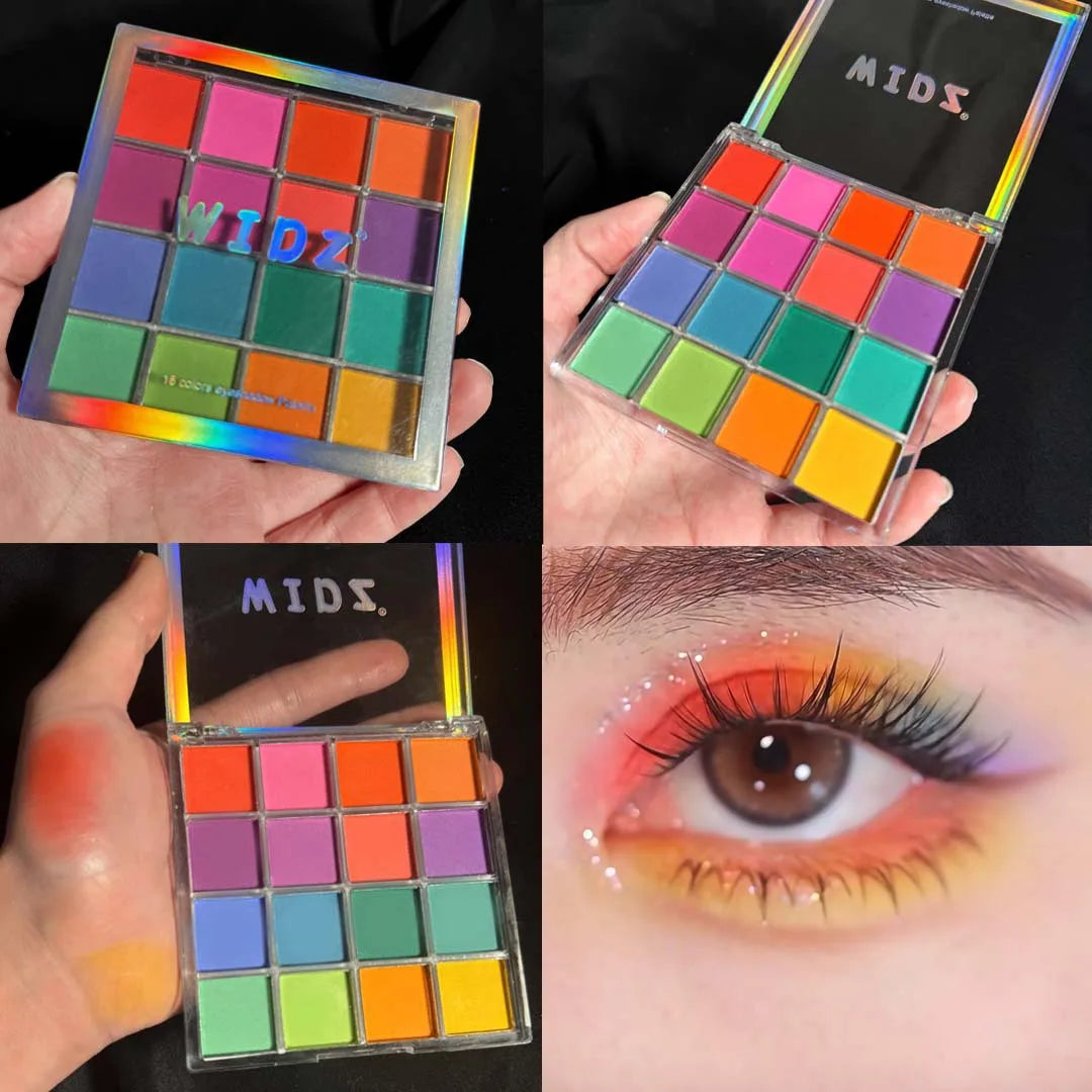 16-Color Eyeshadow Palette | Shimmer, Matte & Pearlescent Eyeshadow Palette QXL