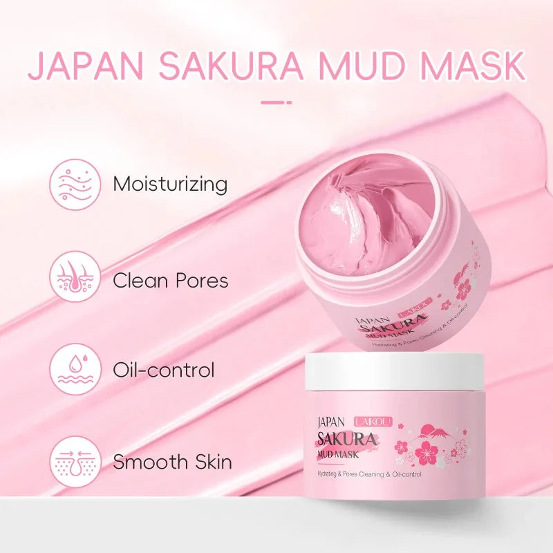 LAIKOU Sakura Mud Mask 25g | Deep Cleanse & Oil Control Clay & Mud Face Mask QXL