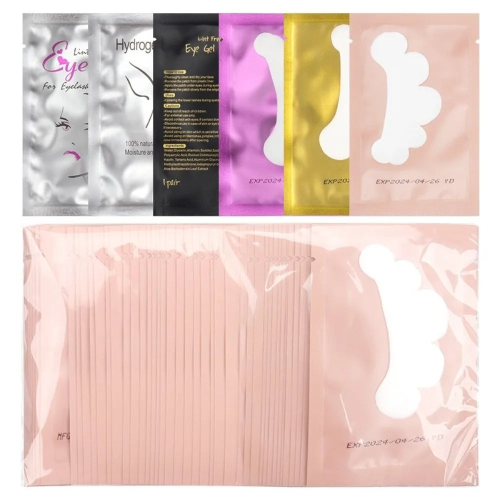 50-Pair Cloud Hydrogel Under Eye Pads for Lash Extensions Lash Extension Pads QXL