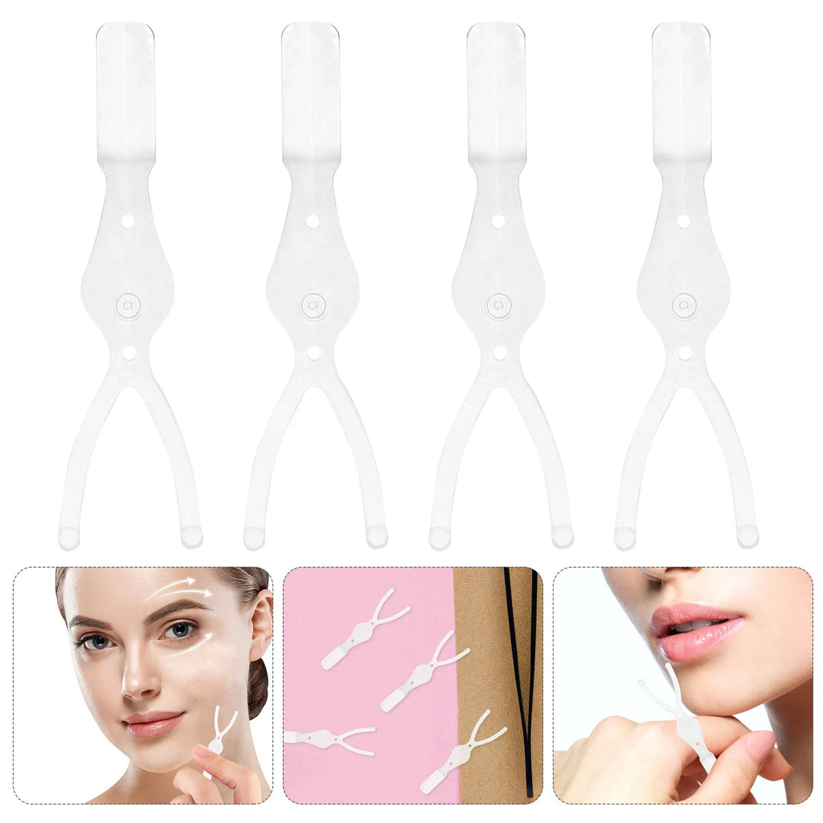 50-Pc Y-Fork Double Eyelid Tape Applicator & Mascara Guard Eyelid Tape Applicator QXL Default Title