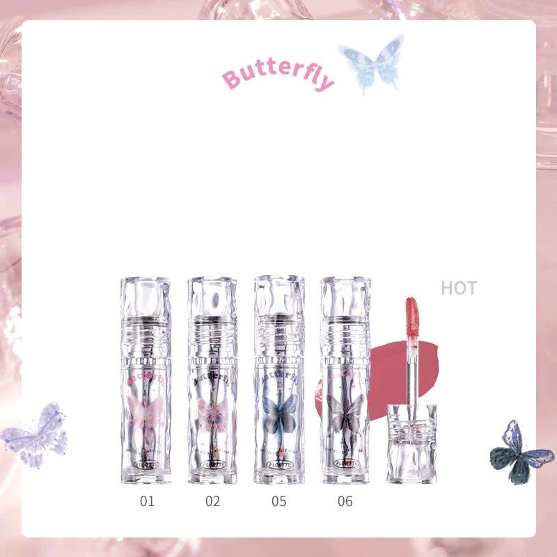 FLORTTE Mirror Gloss Lip Oil | Waterproof Long-Lasting Tint Lip Gloss Oil QXL