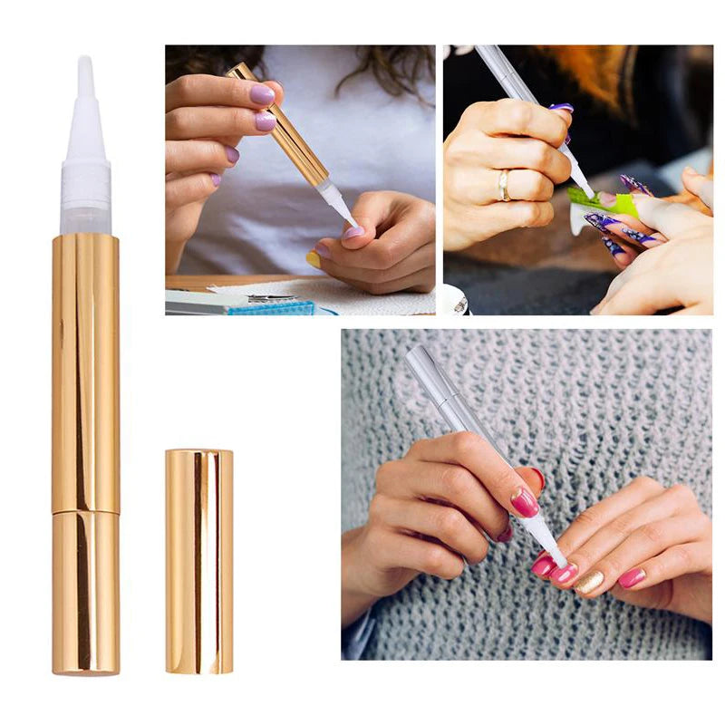 3ml Refillable Twist Pen | Cuticle Oil & Lip Gloss Brush Refillable Applicator Pen QXL