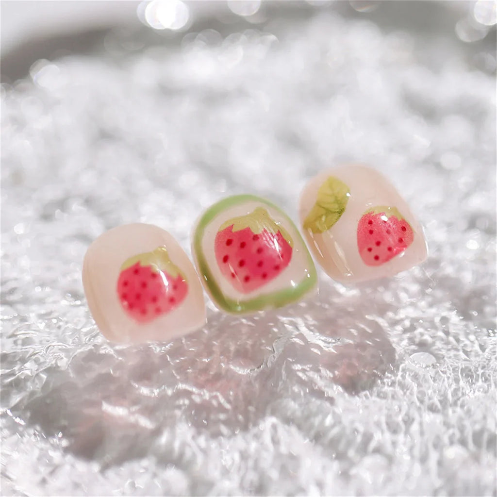 5D Kawaii Jelly Strawberry Nail Art Stickers | DIY Decals Nail Art Stickers QXL