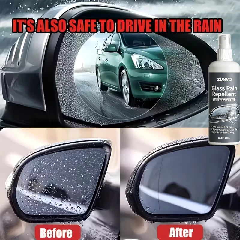 Car Windshield Hydrophobic Coating | Anti-Fog Rain Repellent Windshield Glass Coating QXL