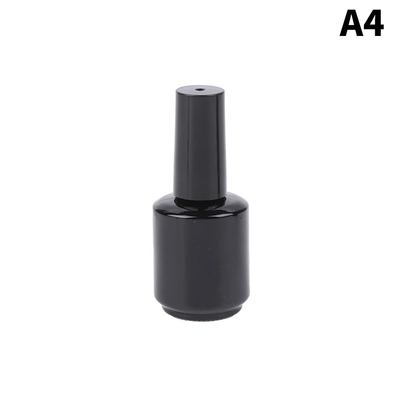 15ml Empty Glass Nail Polish Bottle with Lid & Brush | YOVIP Empty Nail Polish Bottle QXL Bright black