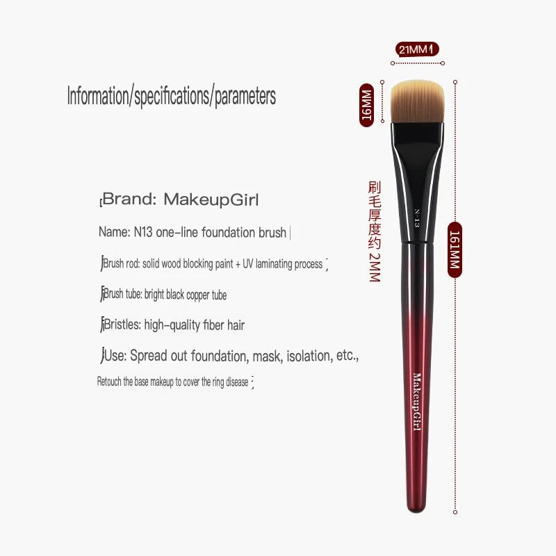 Ultra-Thin Flat Head Foundation Brush | Seamless Base Finish Foundation Makeup Brush QXL Foundation brush