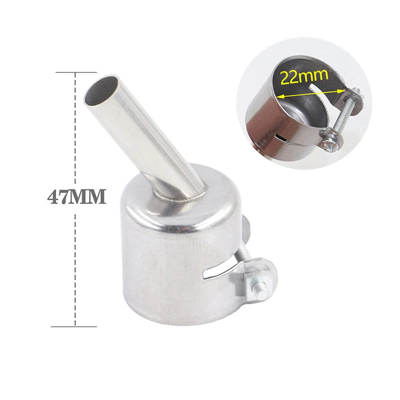 850 Series 45° Curved Hot Air Rework Nozzle | 3–12mm Rework Station Nozzle QXL