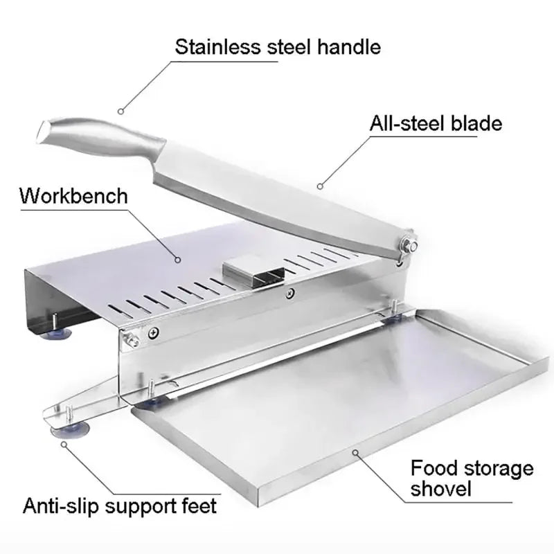 Stainless Steel Manual Meat & Bone Cutter Cleaver | S & M Meat & Bone Cleaver QXL