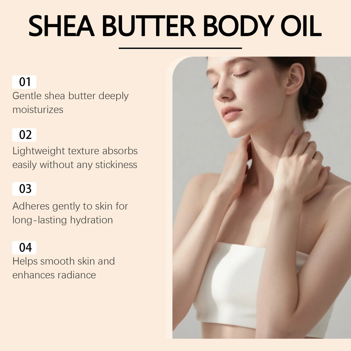 OceAura Shea Butter Massage Oil | Deep Moisture All Skin Types Body Massage Oil QXL