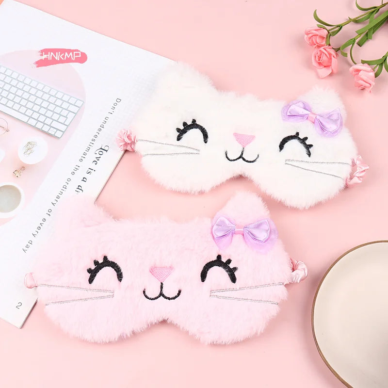 Kids Anime Cat Sleep Mask | Cartoon Blindfold for Travel Kids Sleep Mask QXL