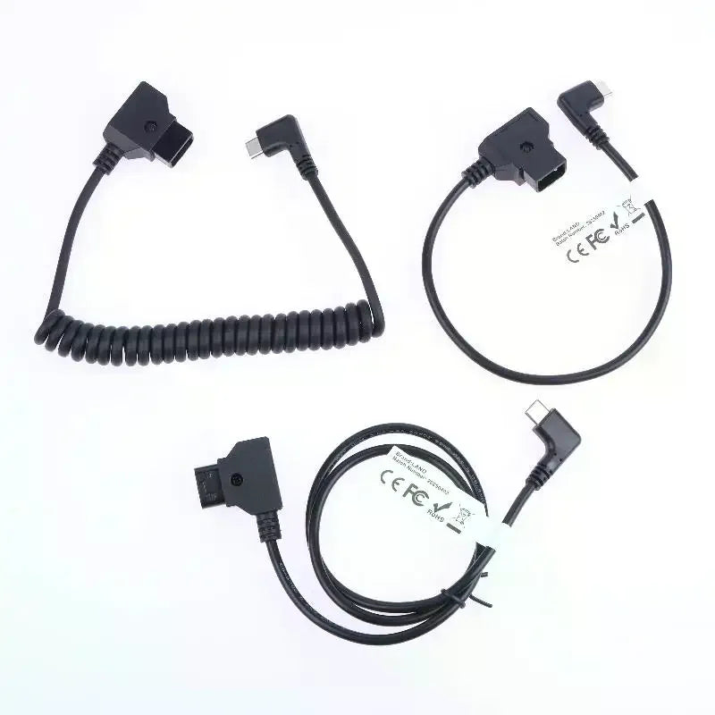 D-Tap to USB-C Power Cable for V-Mount Battery | 1–3ft Power Supply Cable QXL