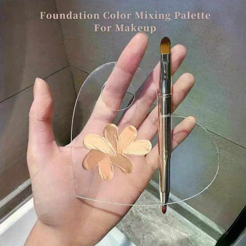 2-Pack Clear Acrylic Makeup Mixing Palette | Foundation Blending Makeup Mixing Palette QXL