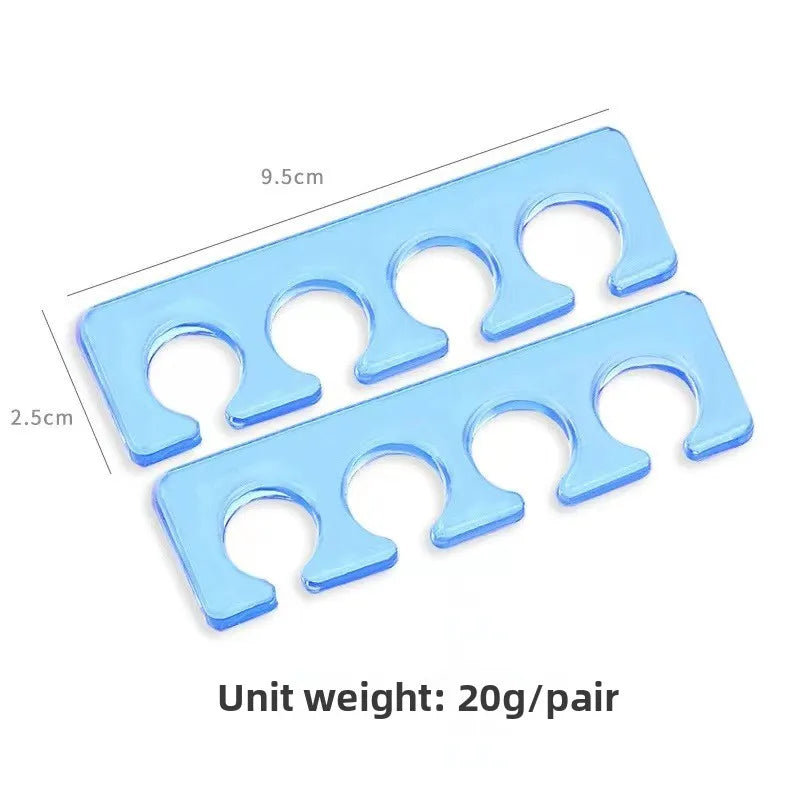 Soft Silicone Toe Separators for Pedicure – 2 Pack, 6 Colors Toe Separator QXL