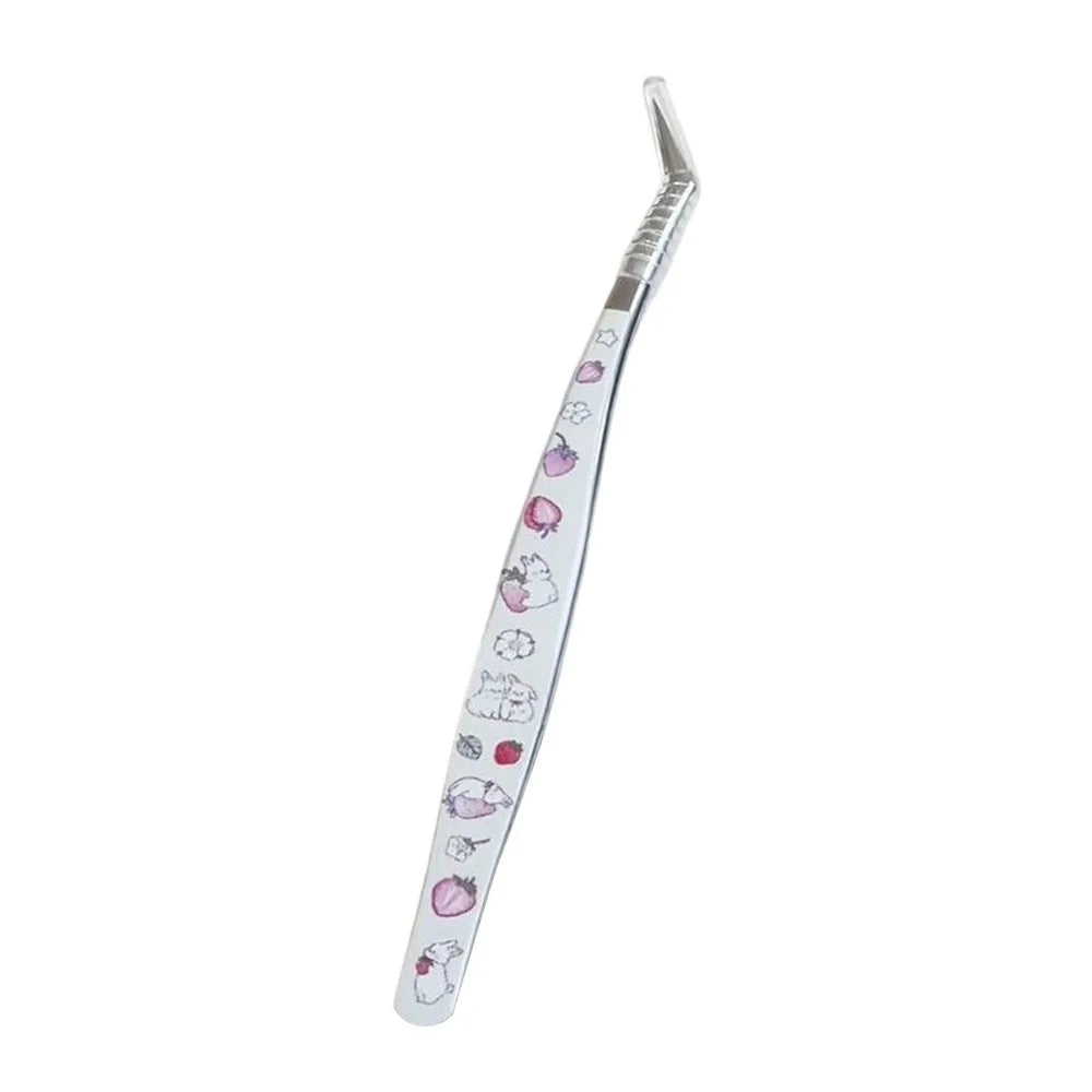 Cartoon Stainless Steel False Eyelash Tweezers | Anti-Static Eyelash Tweezers QXL Style 2