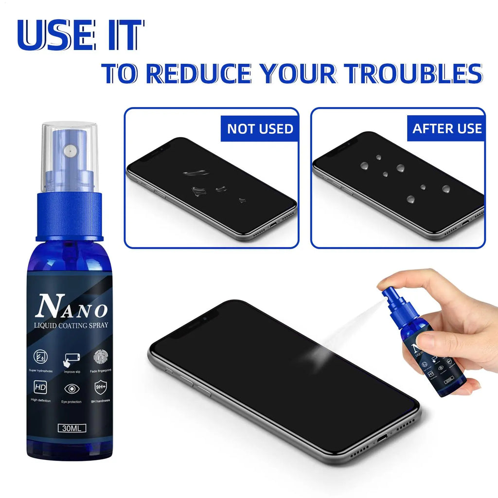 30ml Liquid Screen Protector Spray – Hydrophobic Anti-Scratch Liquid Screen Protector QXL