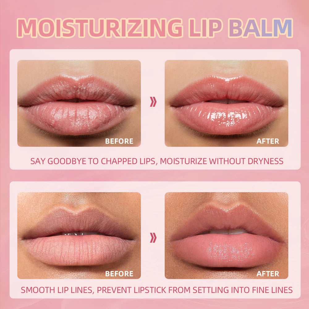 QIBEST 4-Color Moisturizing Lip Balm Kit | Nourishing Lip Stain Tinted Lip Balm Set QXL