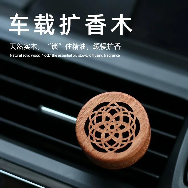 Solid Wood Car Air Vent Essential Oil Diffuser Clip Car Vent Diffuser QXL