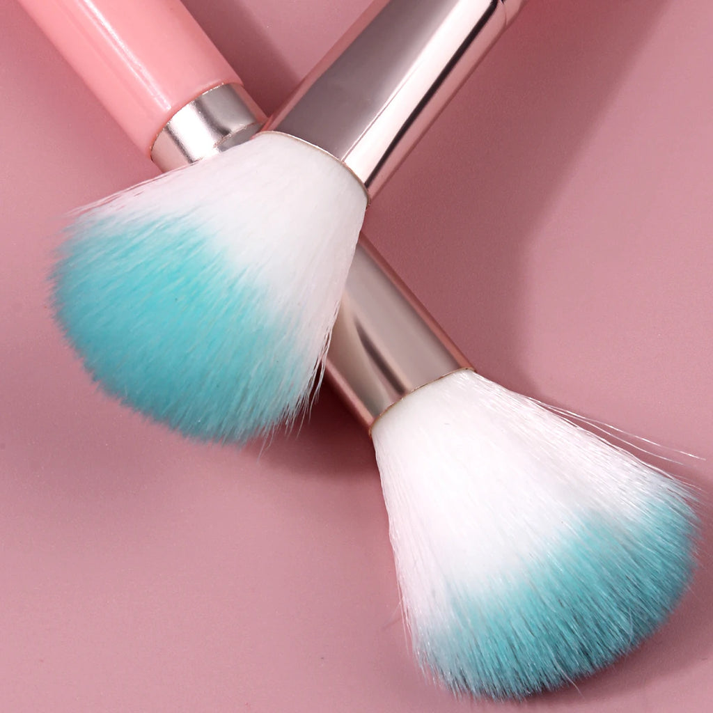 KOSSHOW 2-Pack Pink Fluffy Blush & Highlighter Brush Set Blush Brush Set QXL