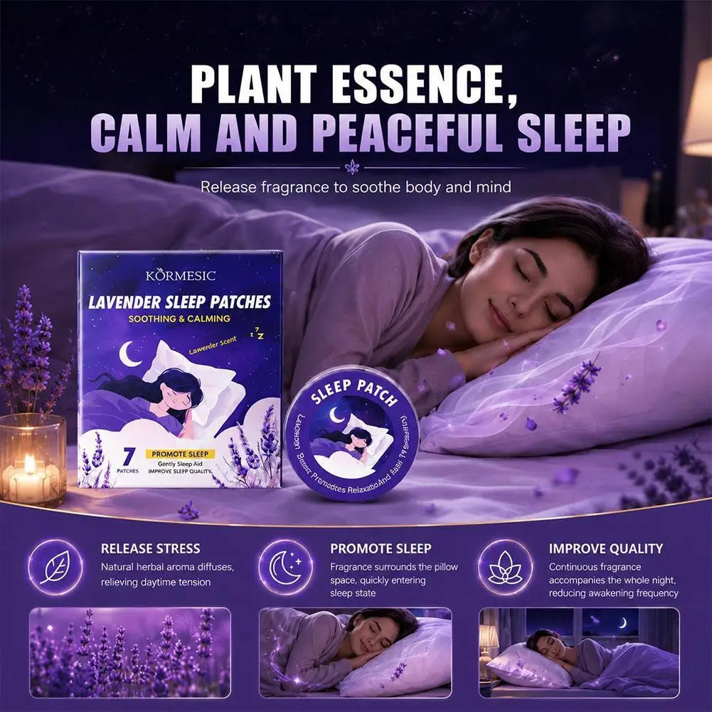 Lavender Sleep Patches – Calming Essential Oil Stickers 7-Pack Aromatherapy Sleep Patch QXL