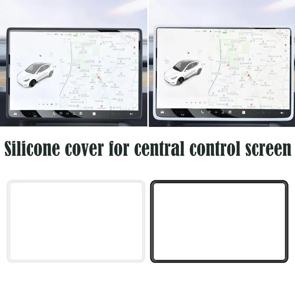 Tesla Model Y & 3 Silicone Screen Frame Edge Protector Car Screen Protector QXL