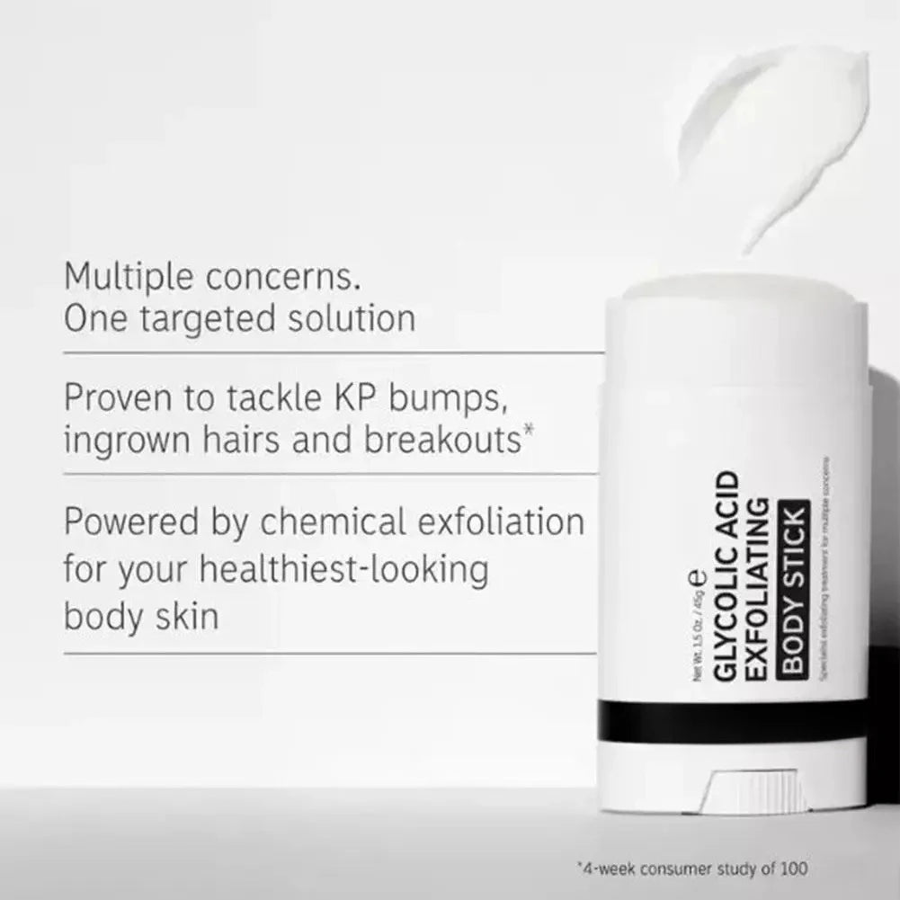 Glycolic Acid Exfoliating Body Stick | Smooth & Bright Skin Exfoliating Body Stick QXL