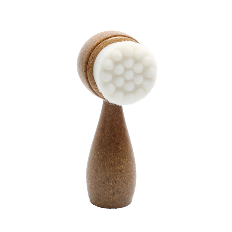 Double-Sided Coconut Fibre Facial Brush | Exfoliating Cleanser Facial Cleansing Brush QXL