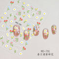 5D Embroidery Floral Nail Stickers | Tulip & Lace Decals Nail Art Stickers QXL MO791