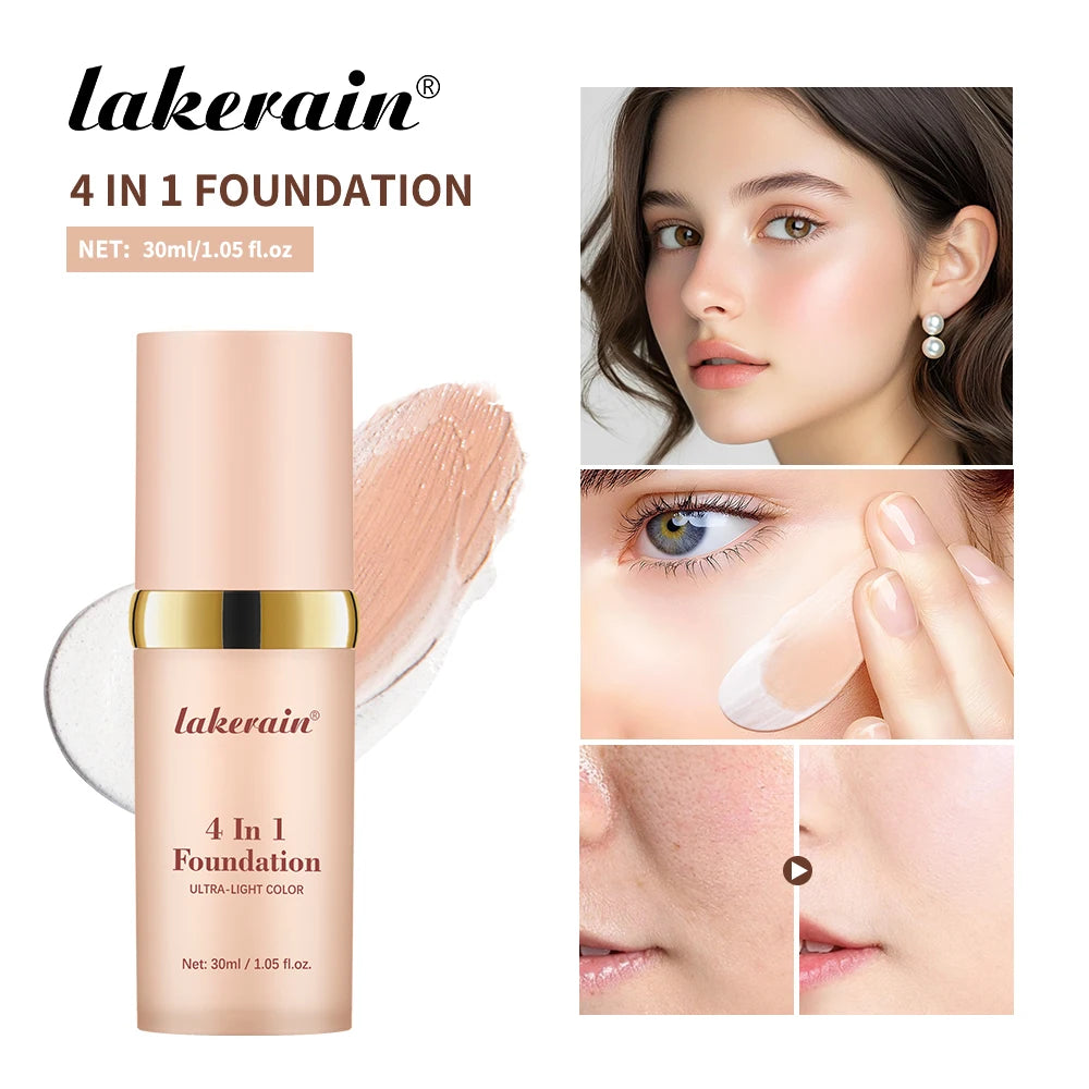 4-in-1 Color Changing Foundation SPF 30 | Concealer & Moisturizer Color Changing Foundation QXL