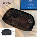Heart Mesh Makeup Bag – Portable Cosmetic Organizer Black Pink Cosmetic Organizer Bag QXL Black 20-12-7cm